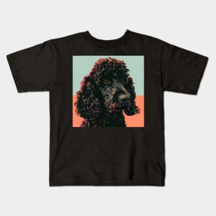 Irish Water Spaniel in 80's Kids T-Shirt